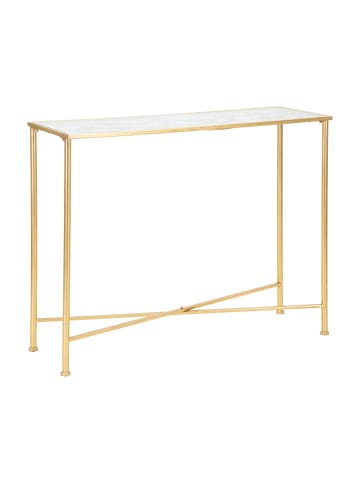 Mauro Ferretti Konsolentisch aus goldenem Metall mit Schmetterlingsmotiv, 100 x 35 x 80 cm