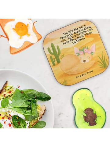 Mr. & Mrs. Panda Tischuntersetzer Wüstenfuchs Blumen Design mit ... in Weiß