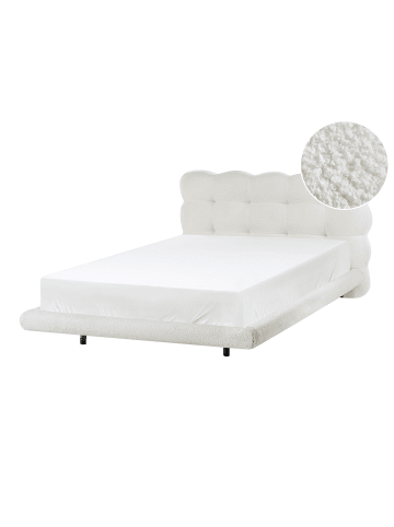 Beliani 2-tlg Doppelbett SOULISSE in Weiß/Schwarz