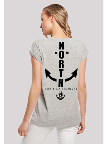 F4NT4STIC T-Shirt North Anchor Knut & Jan Hamburg in grau meliert