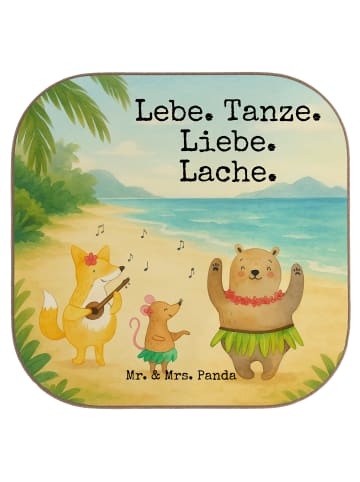 Mr. & Mrs. Panda Tischschoner Waldtiere Aloha Design mit Spruch in Weiß