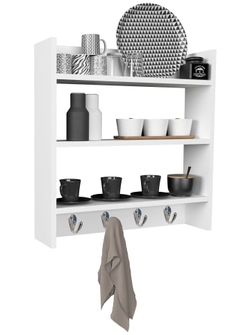 VCM  Küchenschrank Gewürzregal B. 60 cm Wandregal Esilo in Weiß