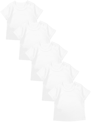 TupTam Baby Kurzarm T-Shirt 5er Set in weiß