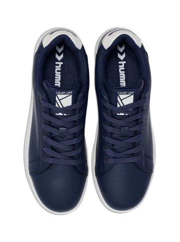 Hummel Schnürsenkel Sneaker Court Line Lebensstil Erwachsene in BLACK IRIS