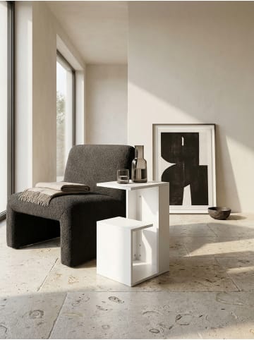 KADIMA DESIGN Beistelltisch WL5.696 35x29,5x60 cm Holz Design Anstelltisch in Weiß