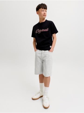JACK & JONES Junior Jjialex Baggy Jeansshorts in ecru