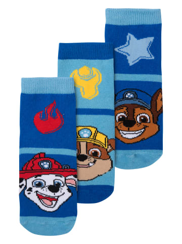 United Labels 3er Pack Paw Patrol Socken Sneaker Söckchen in blau