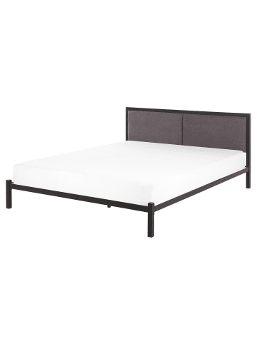 Beliani Doppelbett CLAMART in Schwarz/Grau - (W) 167 x (H) 85 x (L) 210 cm