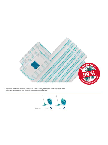 Leifheit Wischbezug CLEAN TWIST M Ergo POWER CLEAN M micro duo Set weiß 37,0x15,0x1,0cm