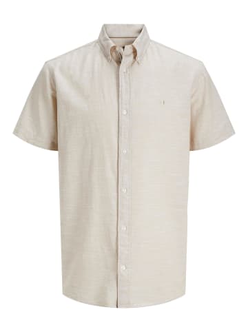 JACK & JONES PLUS Hemd in White Pepper