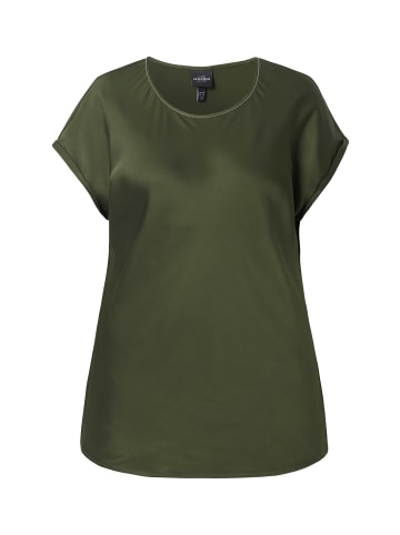 Ulla Popken Blusentop in dunkles anthrazit