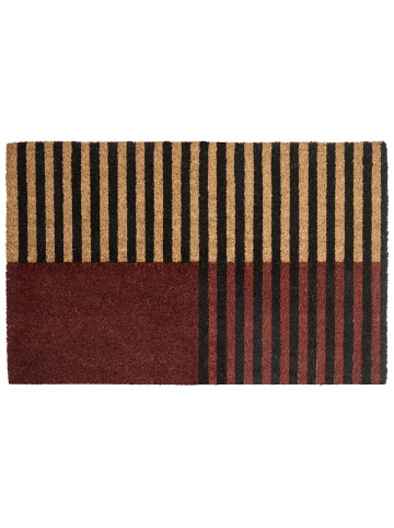 Beliani Fußmatte TUKSUK in Braun/Beige - (W) 50 x (L) 80 cm