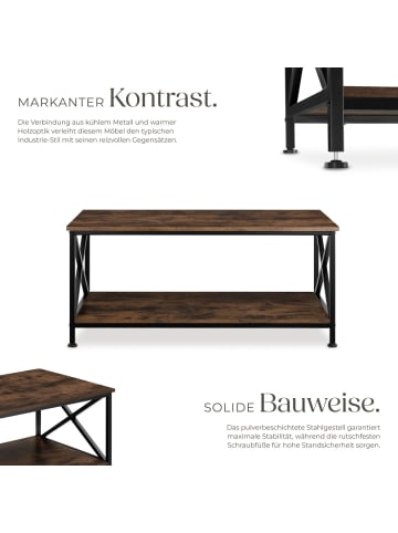 tectake Beistelltisch Pittsburgh 100x55x45,5cm