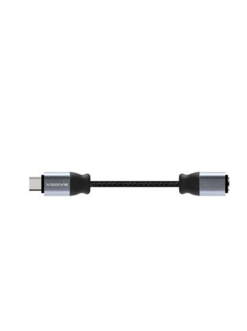 COFI 1453 USB Type-C zu 3,5 mm Kopofhörer Jack Anschluss, Konverter in Schwarz