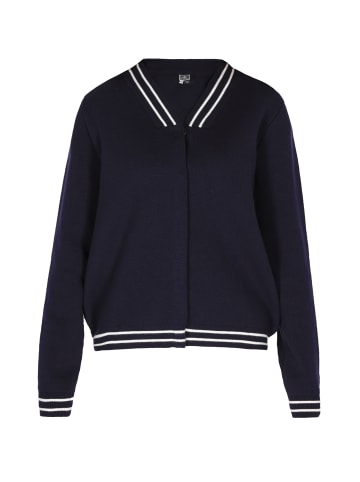 DreiMaster Damen Cardigan in Marine Weiss Streifen