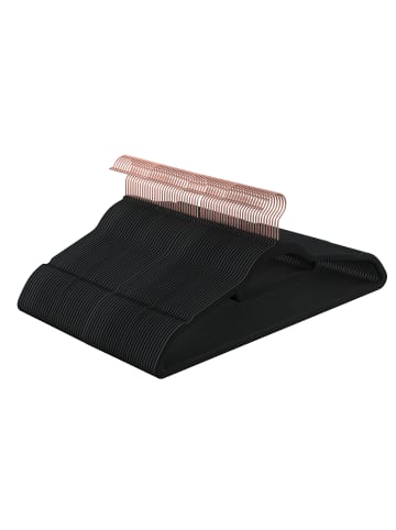 SONGMICS 30er-Set: Kleiderbügel in Roségold-Schwarz - (B)43.5 x (H)22.5 x (T)0.6 cm