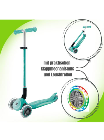 authentic Globber Primo Foldable Plus Light - 3 Wheels Scooter - Farbe: Dunkelmint-Mint