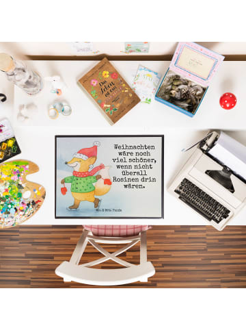 Mr. & Mrs. Panda schreibtischunterlage Fuchs  Schlittschuhe Desi... in Weiß