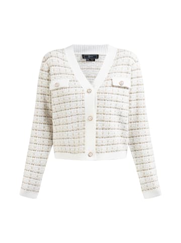 faina Damen Strickjacke In Bouclé-Optik in Weiss