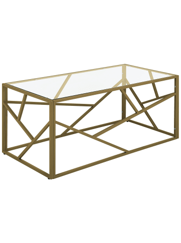 Beliani Couchtisch ORLAND in Gold - (W) 50 x (H) 45 x (L) 100 cm