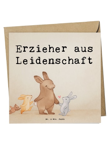 Mr. & Mrs. Panda Deluxe Karte Erzieher Leidenschaft Design mit S... in Weiß