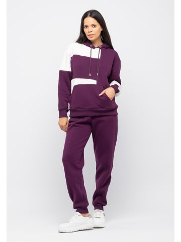 Tom Barron Freizeitanzug Tom Barron Women Casual Regular Size Tracksuit Regular  With Fleece Puffy Patch in LILA