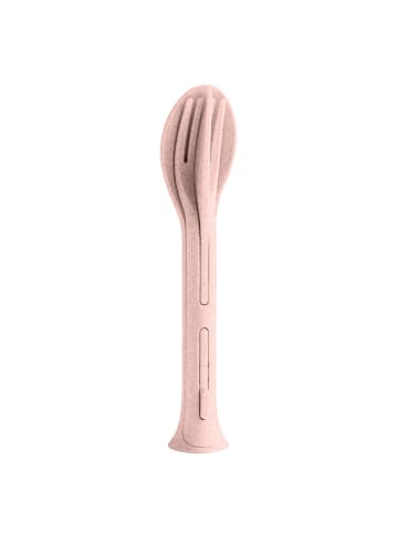 koziol KLIKK POCKET - Besteck-Set 3-teilig in organic pink