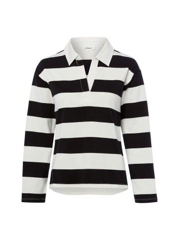 s.Oliver Sweatshirt in schwarz weiß - 0002