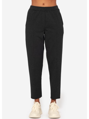 SASSYCLASSY Jersey Chinos mit Ziernaht in Dunkelgrau