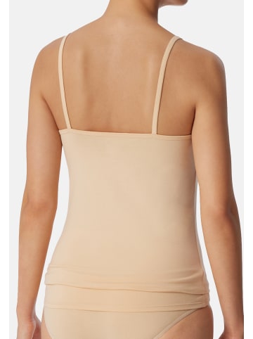 UNCOVER BY SCHIESSER Spaghetti Top Cotton in Weiß / Sand