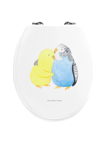 Mr. & Mrs. Panda Klodeckel Wellensittich Liebe ohne Spruch in Weiß