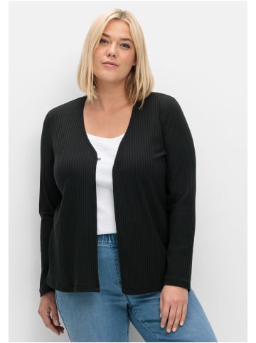 sheego Shirtjacke in schwarz