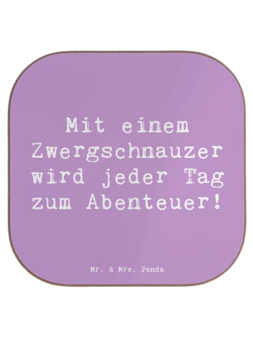 Mr. & Mrs. Panda Tischuntersetzer Spruch Zwergschnauzer Abenteue... in Lavendeltraum