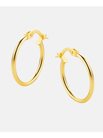 Diamant L'éternel Creolen aus 585 Gelbgold