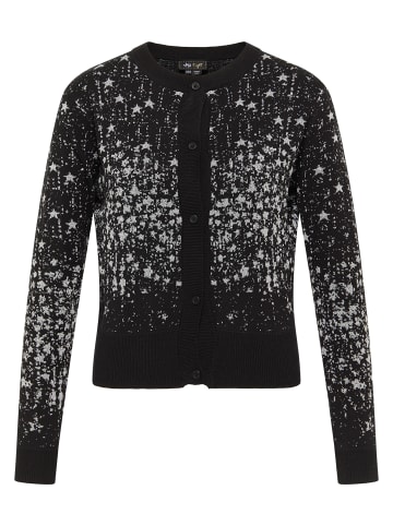 myMo at night Damen Strickjacke in Schwarz Silber