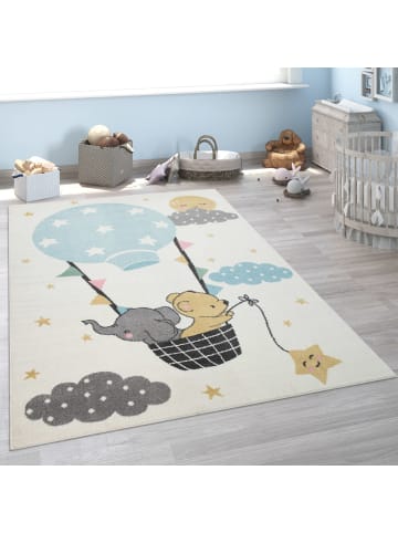 KADIMA DESIGN Kinderteppich Ballon mit Tieren Kinderzimmer in Creme
