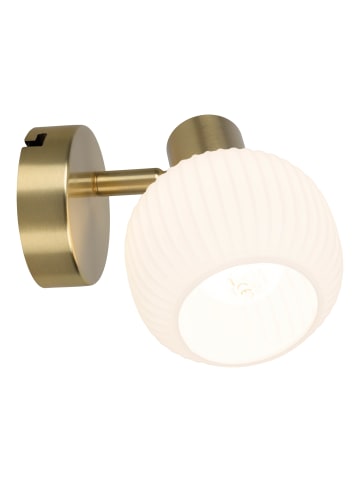 näve Wandleuchte "LEARTA" in messingmatt - (L)16 cm x (B)10 cm x (H)13.5 cm