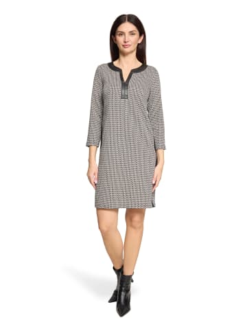Betty Barclay Jerseykleid mit Eingrifftaschen in Weiß/Schwarz