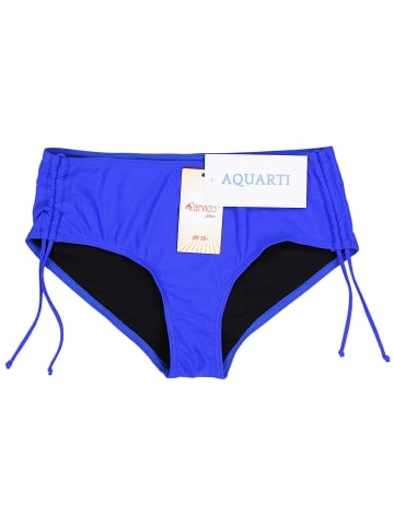 Aquarti Aquarti Damen Bikinihose mit Raffung und Schnüren in blau