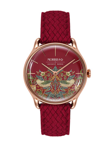 August Berg Morris & Co. Crimson Strawberry Thief N°2 in rosegold crimson