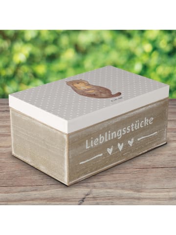 Mr. & Mrs. Panda Schatulle Otter Muschel ohne Spruch in Grau Pastell