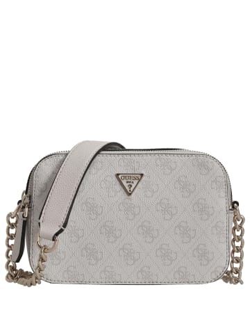 Guess Noelle II Crossbody - Umhängetasche 20 cm (dark taupe logo) in white logo