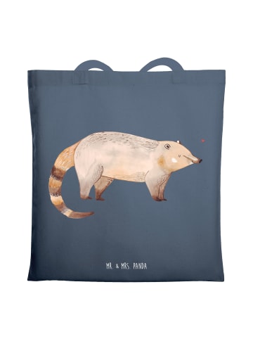 Mr. & Mrs. Panda Tote Bag Nasenbär ohne Spruch in Indigo Blue