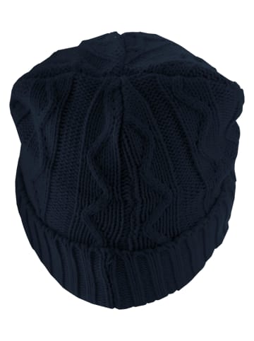 MSTRDS MSTRDS Unisex Beanie Cable Flap in navy