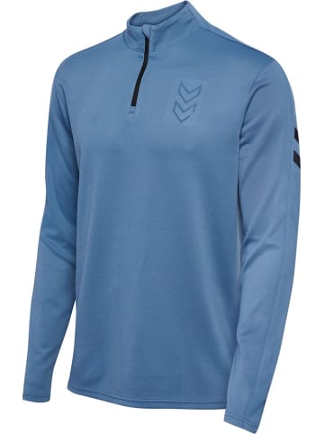 Hummel Trainingsjacke "Hmlactive Pl Half Zip" in Blau