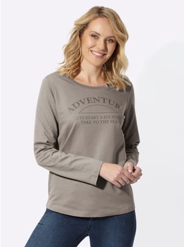 Sieh an! Sweatshirt in taupe-dunkeltaupe