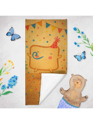 Mr. & Mrs. Panda Badhandtuch Toast Party Design ohne Spruch in Grau Pastell