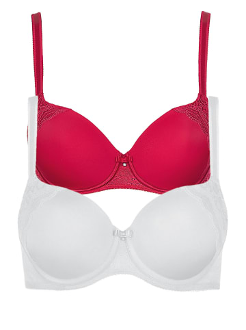 Lisca 2er Pack Schalen BH in red-white