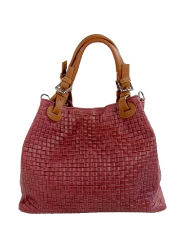 Florence Leder Handtasche, Umhängetasche Florence Tasche dunkelrot, bordeaux ca. 31cm