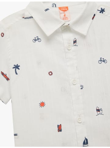 KOTON Shirt in Weiß Gemustert